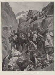 Die Unruhen auf Kreta, Bewohner der Provinz Selino fliehen in die Berge